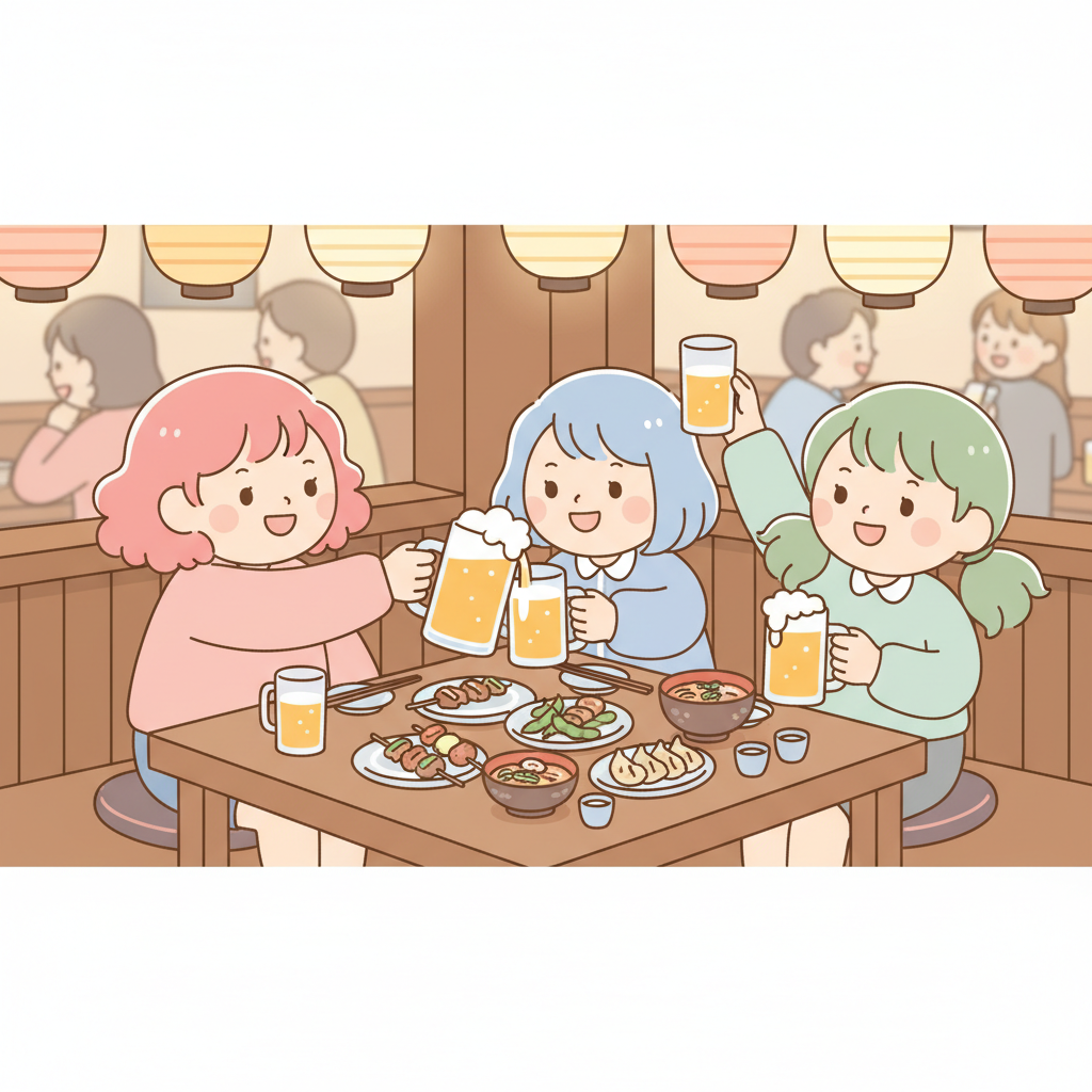 Izakaya drinking manners: pour for others, never pour your own drink
