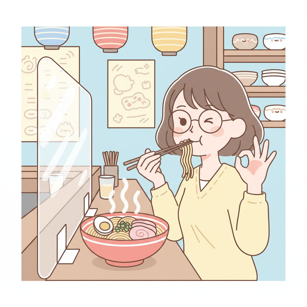 Ramen shop etiquette: solo counter dining and slurping noodles