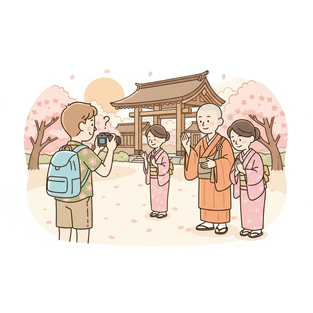 Asking permission to take photos in Japan