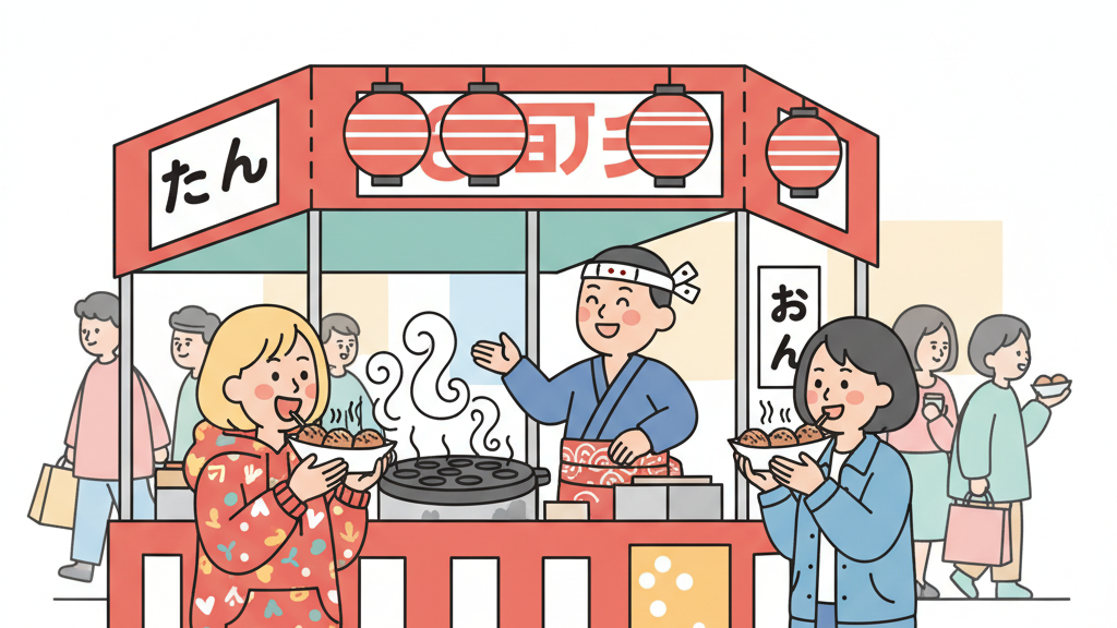Walking and eating in Japan: eat near the stall, not while walking