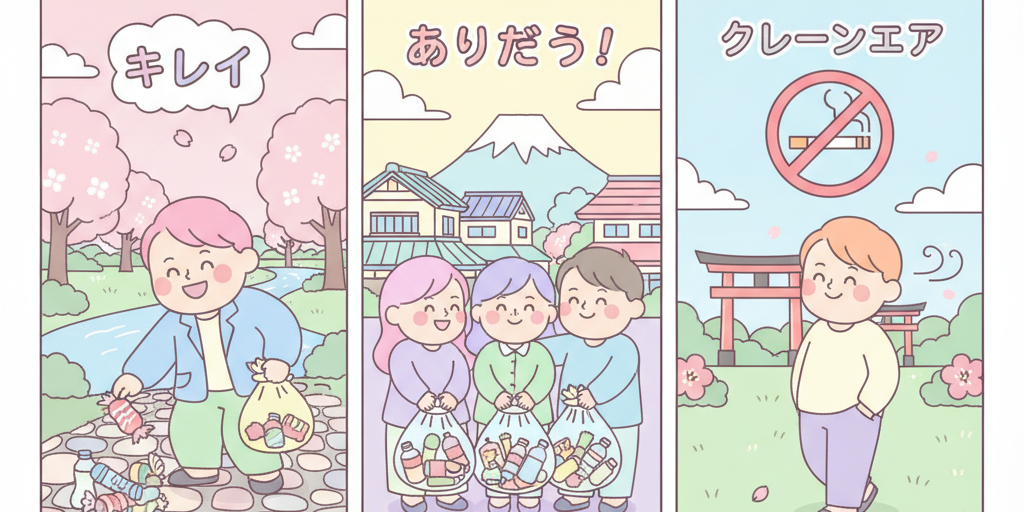 Japanese public space manners: trash, smoking, queueing