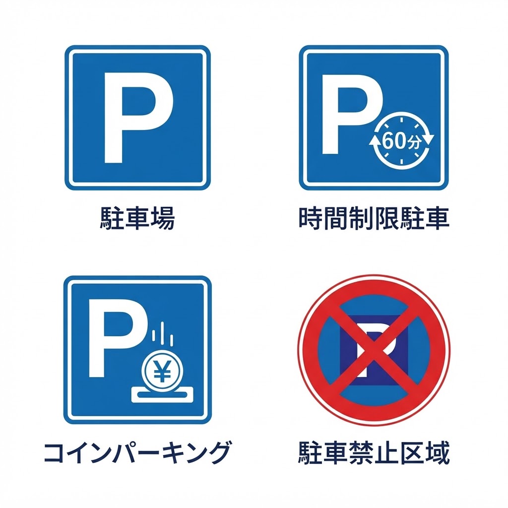 Japanese parking signs